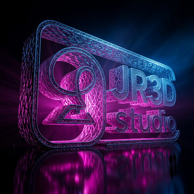 JR3D Studio 3D Print Logo Structure